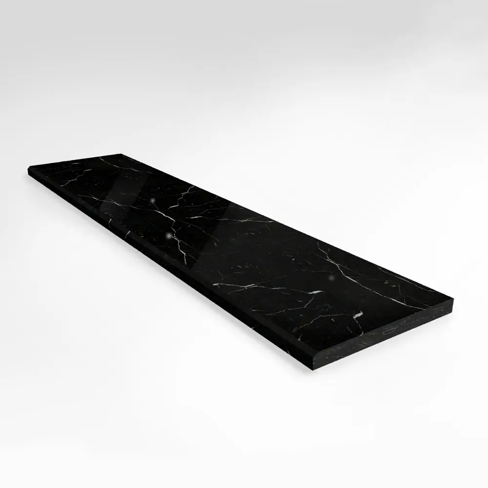 Мраморная ступень Неро Марквина (Nero Marquina) 1500*350*30 полировка