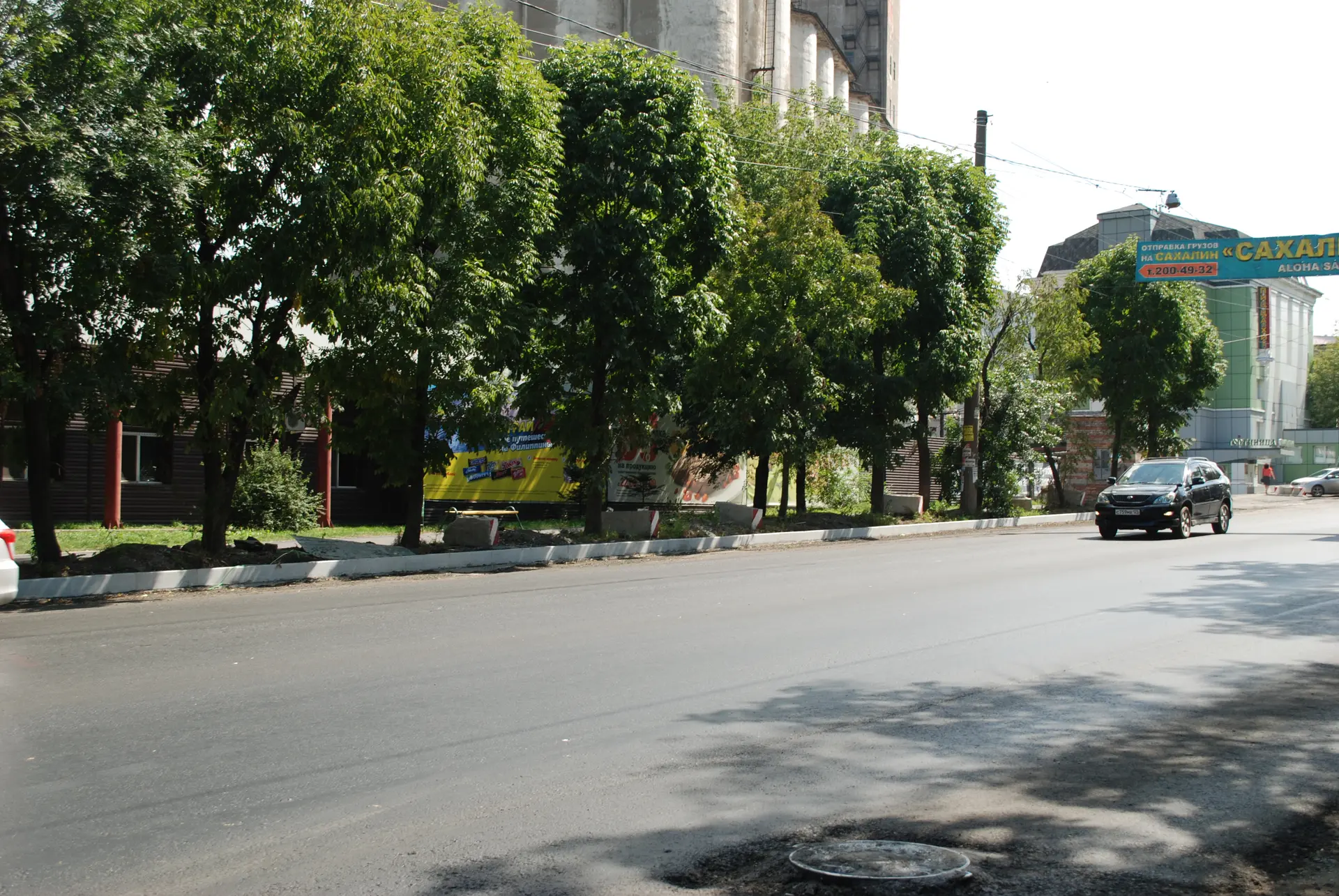 Дорожные бордюры на Народном проспекте, г. Владивосток 