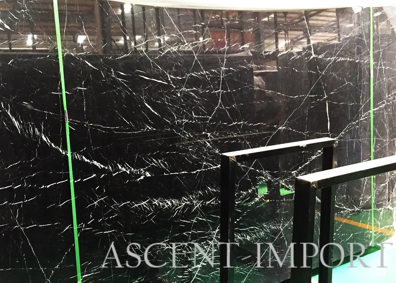  Натуральный черный мрамор Nero Marquina уже на складе Владивостока!
