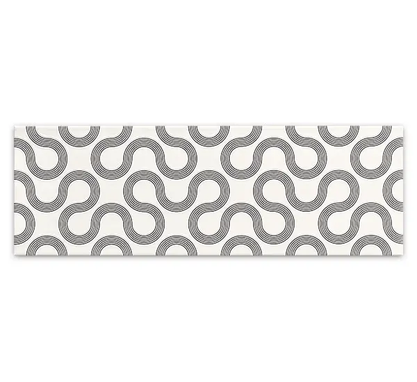 Декор Spin White-Black Geo 25х75